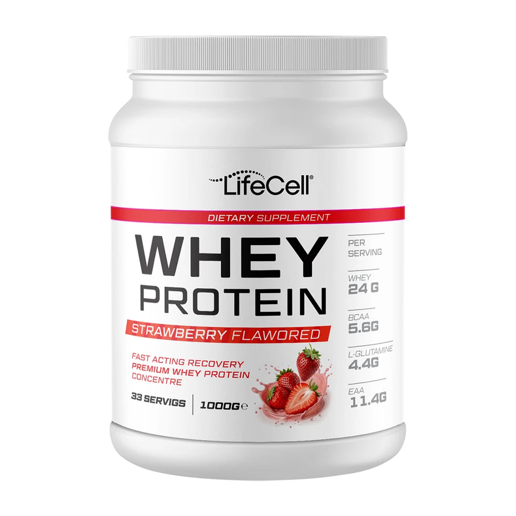 WHEY PROTEİN TOZU | ÇİLEK AROMALI | 33 SERVİS - 1000g