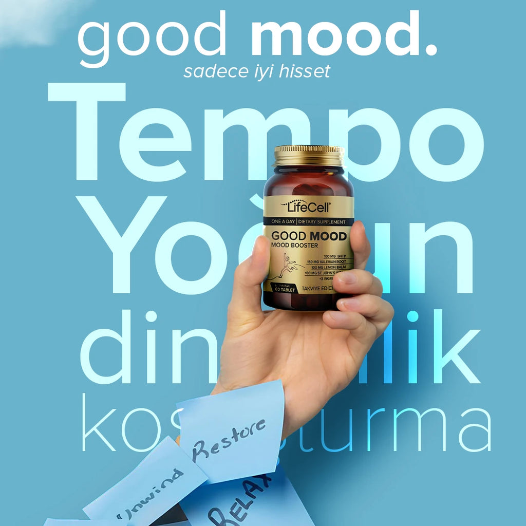 Good Mood Booster | Ruh Halinizi Dengeleyin! 5HTP ve Valerian İçeren Kompleks Takviye Edici Gıda