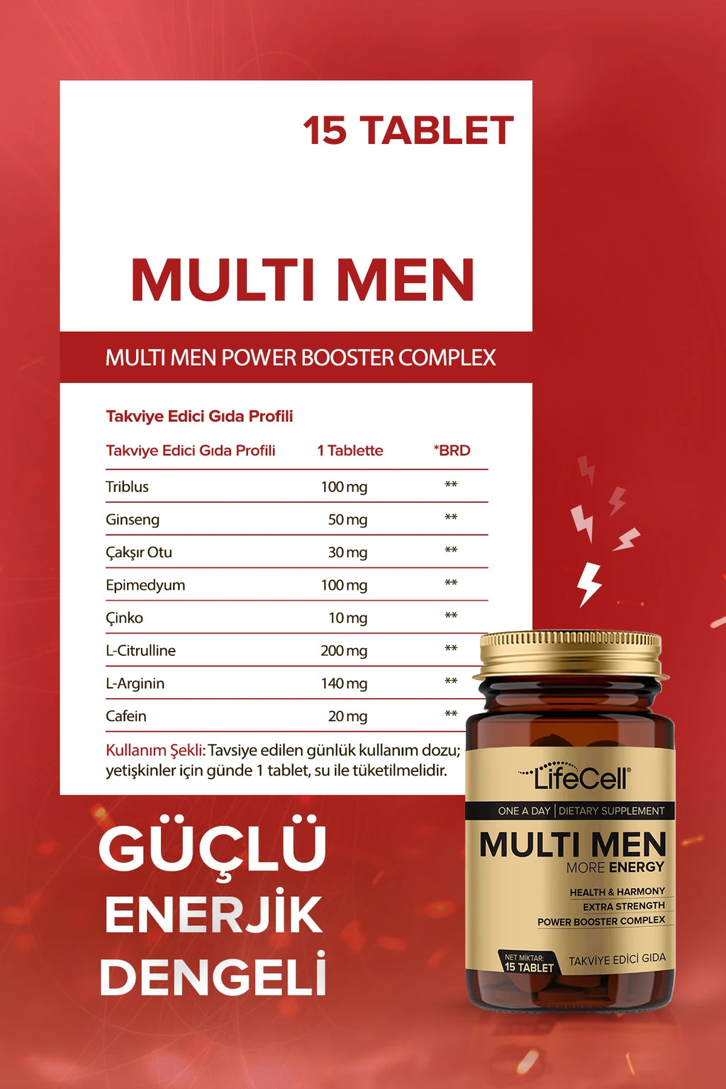 Multi Men Power Booster Complex | More Energy ( Erkeklere Özel Multivitamin Desteği )