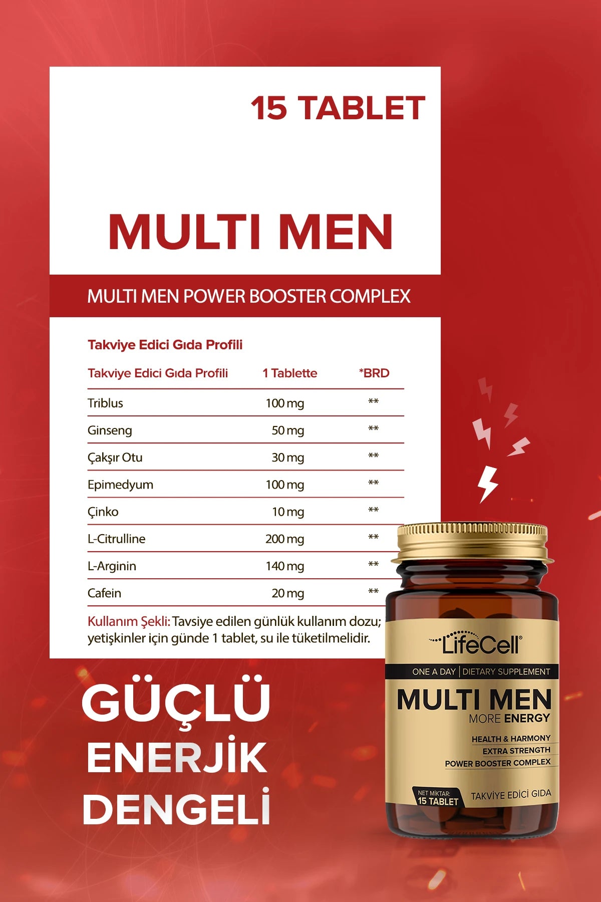 Multi Men Power Booster Complex | More Energy ( Erkeklere Özel Multivitamin Desteği )