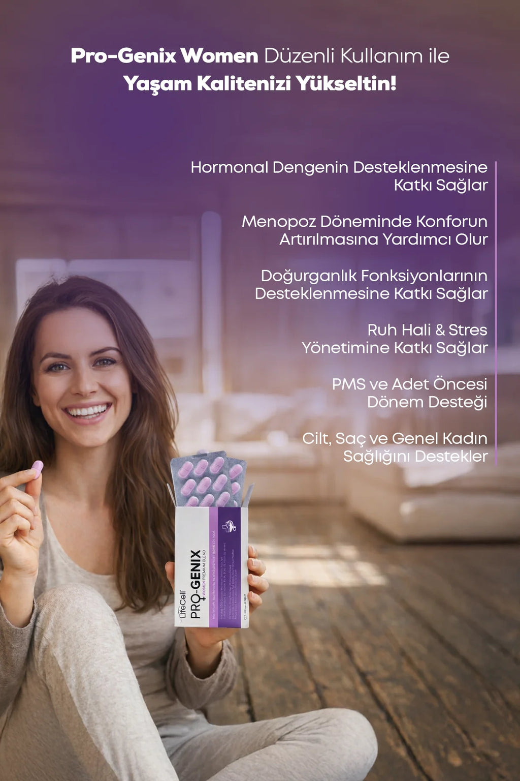 Pro-Genix Women | Multivitamin, Multimineral ve Bitki Ekstreleri İçeren Takviye Edici Gıda