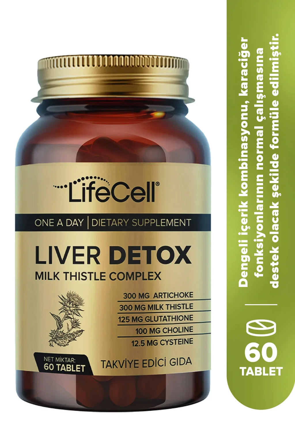 Liver Detox - Glutatyon, Devedikeni Ve Enginar İçeren Takviye Edici Gıda