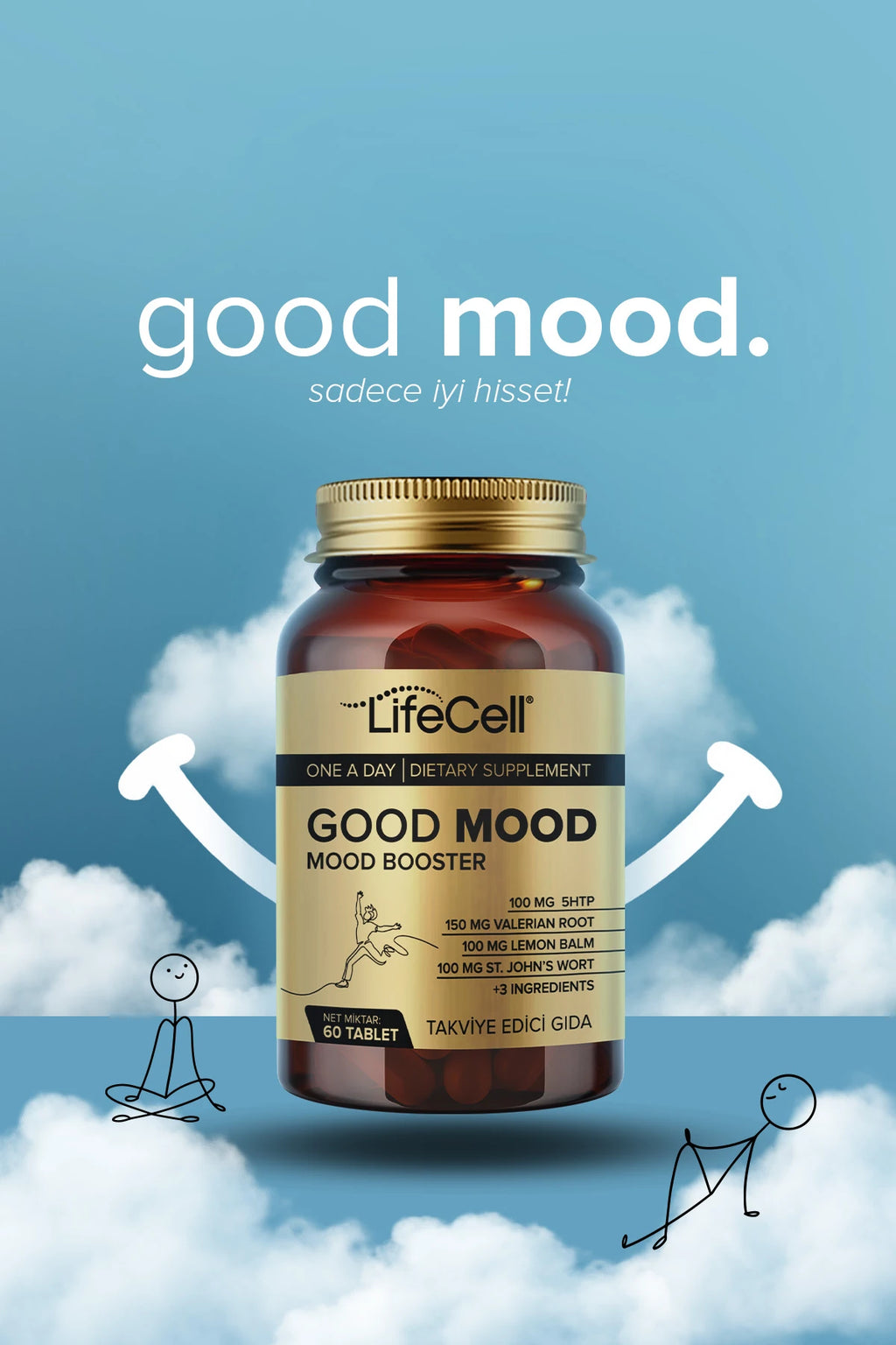 Good Mood Booster | Ruh Halinizi Dengeleyin! 5HTP ve Valerian İçeren Kompleks Takviye Edici Gıda