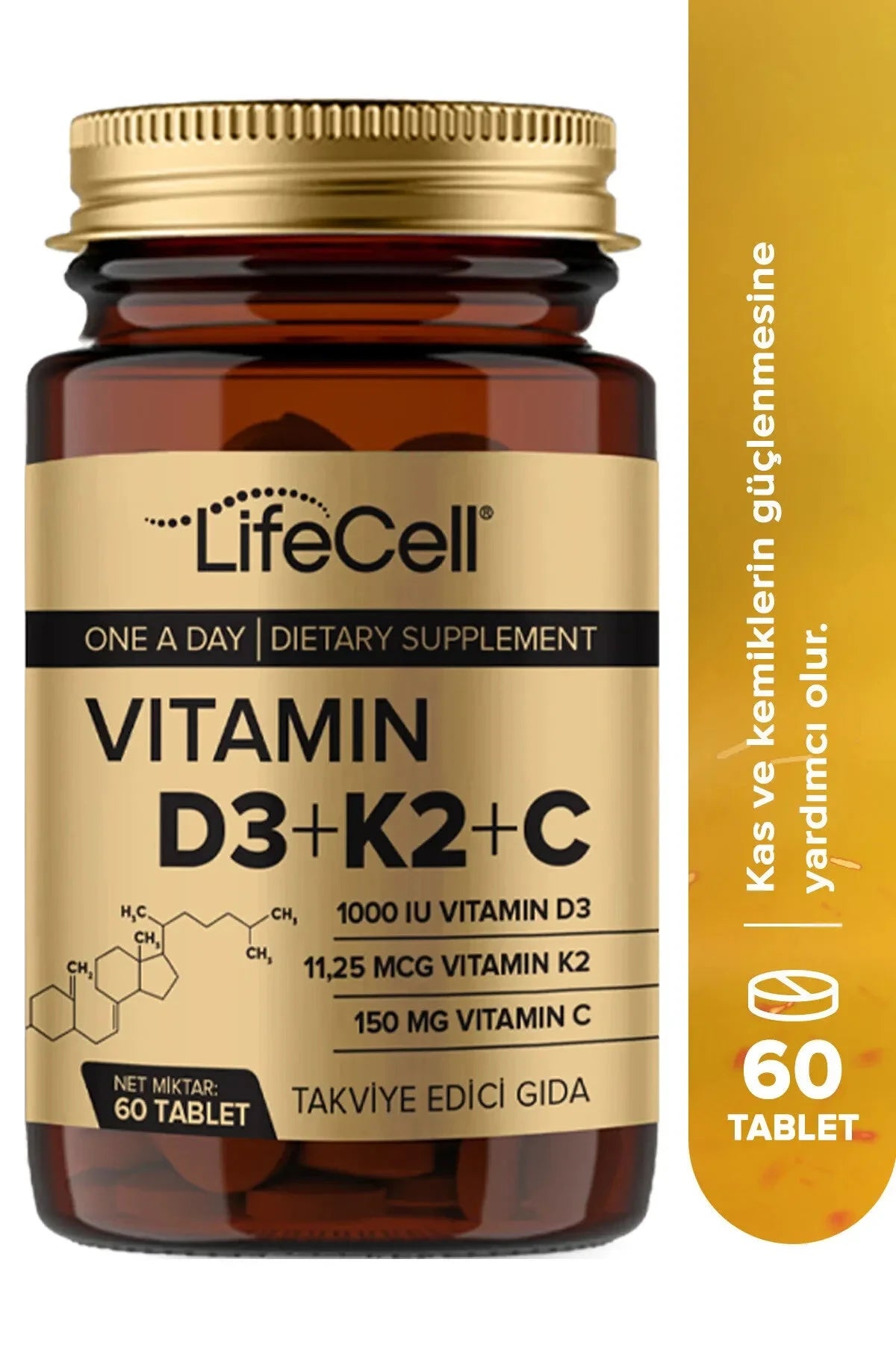 Vitamin D3 + K2 + C